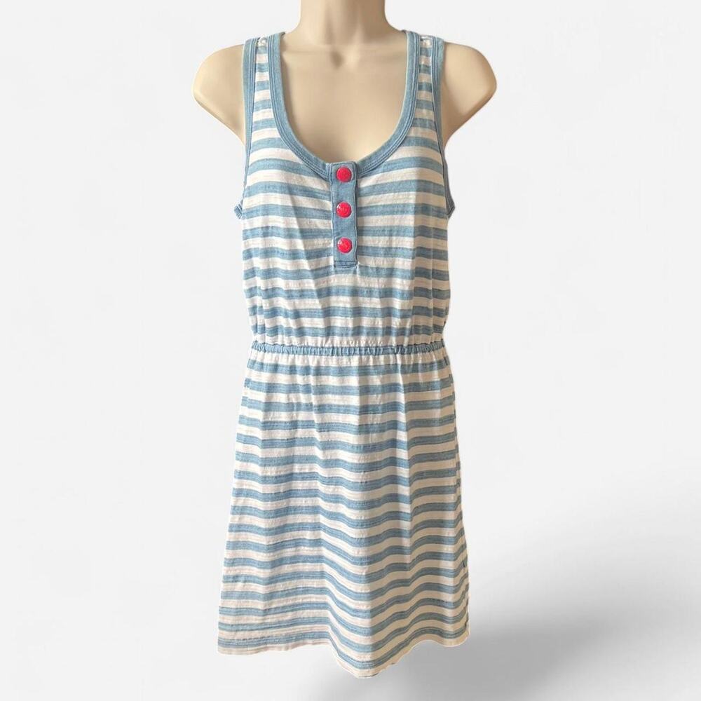 Y2K Juicy Couture G&P Striped Dress Racerback Sundress Blue White Pink